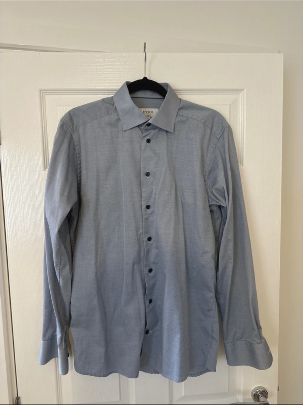 Eton Men's Light Blue Long-Sleeve Dress Shirt